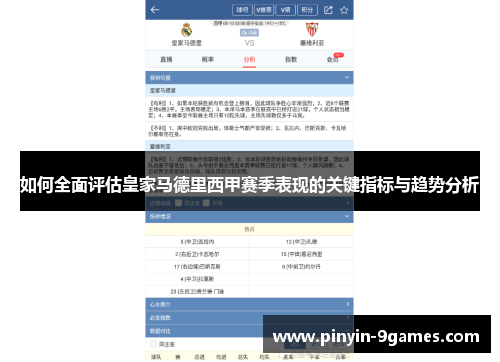 如何全面评估皇家马德里西甲赛季表现的关键指标与趋势分析
